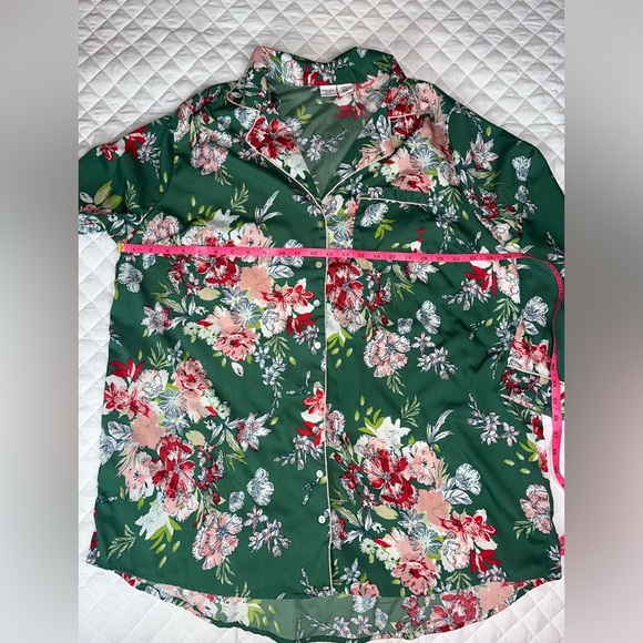 Cupcakes and Cashmere Floral Button Down Pajama Shirt Size 1XL - Picture 6 of 7